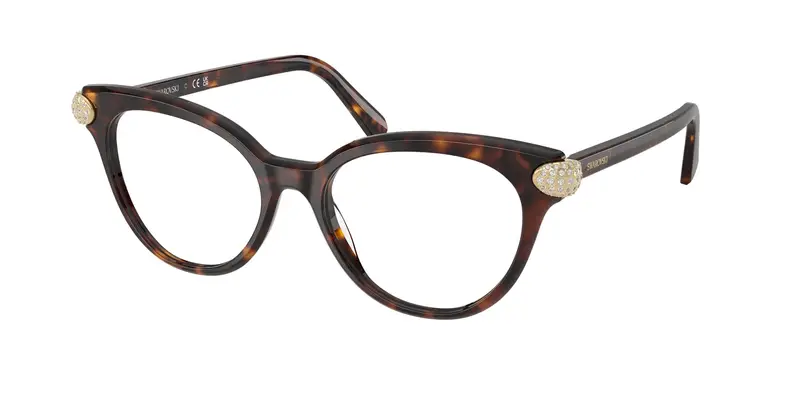 Swarovski Donna SK2046  1002 Montature da vista Acetato Tartaruga Trasparente Pantos Normale