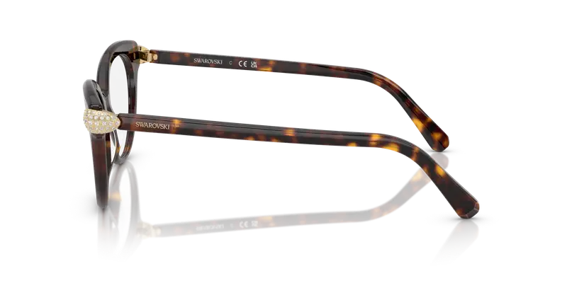 Swarovski Donna SK2046 1002 Montature da vista Acetato Tartaruga Trasparente Pantos Normale miniatura 3