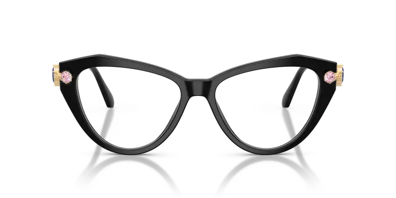 Swarovski Donna SK2047 1001 Montature da vista Acetato Nero Trasparente Cat Eye Normale miniatura 2