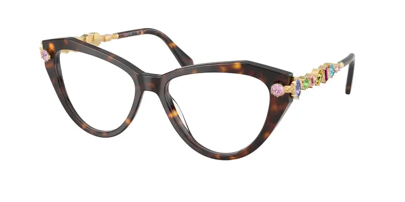 Swarovski Donna SK2047 1002 Montature da vista Acetato Tartaruga Trasparente Cat Eye Normale