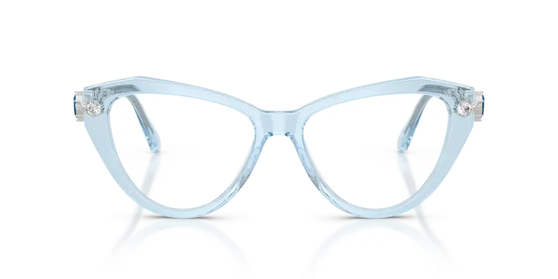 Swarovski Donna SK2047 1078 Montature da vista Acetato Blu Trasparente Cat Eye Normale miniatura 2