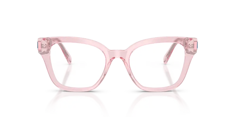Swarovski Donna SK2048 3001 Montature da vista Acetato Rosa Trasparente Squadrata Normale miniatura 2
