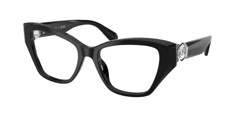 Donna SK2050U 1001 Montature da vista Acetato Nero Trasparente Cat Eye Normale