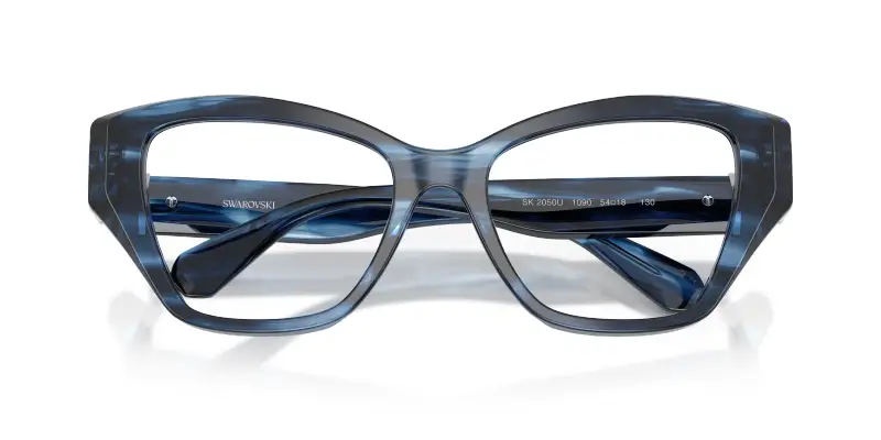 Donna SK2050U 1090 Montature da vista Acetato Blu Trasparente Cat Eye Normale miniatura 2