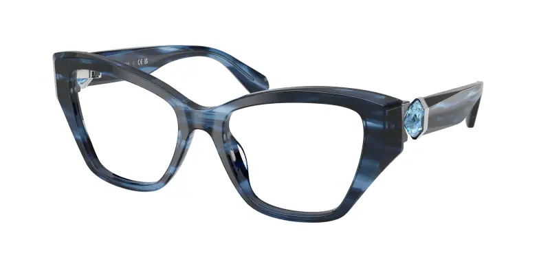 Donna SK2050U 1090 Montature da vista Acetato Blu Trasparente Cat Eye Normale