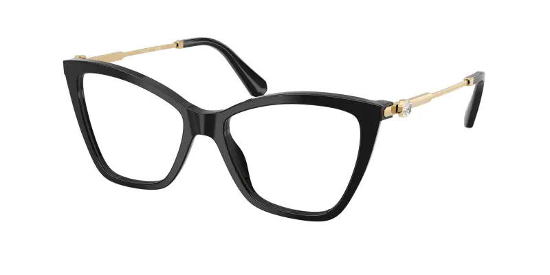 Donna SK2051 1001 Montature da vista Acetato Nero Trasparente Cat Eye Normale