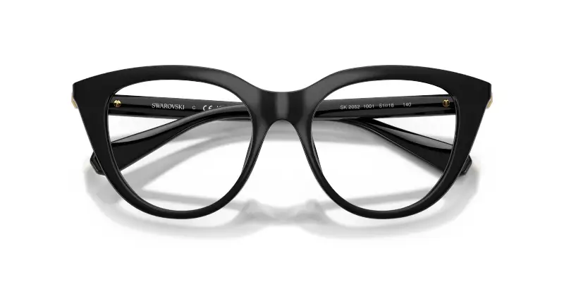 Donna SK2052 1001 Montature da vista Iniettato Nero Trasparente Cat Eye Normale miniatura 2