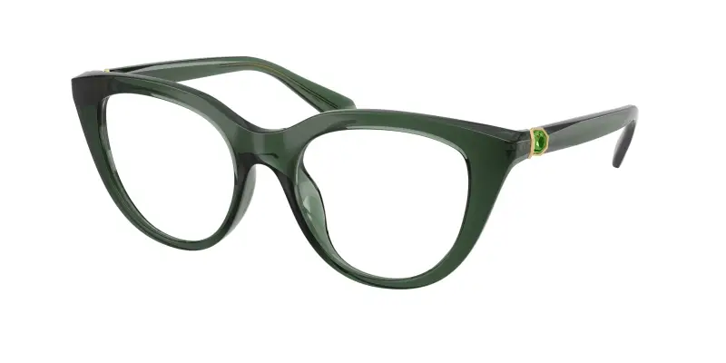 Donna SK2052 1043 Montature da vista Iniettato Verde Trasparente Cat Eye Normale
