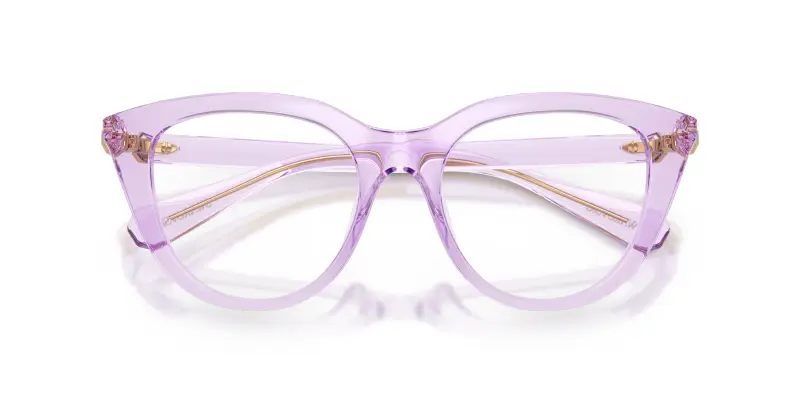 Donna SK2052 1079 Montature da vista Iniettato Viola Trasparente Cat Eye Normale miniatura 2