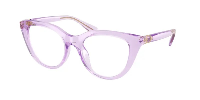 Donna SK2052 1079 Montature da vista Iniettato Viola Trasparente Cat Eye Normale