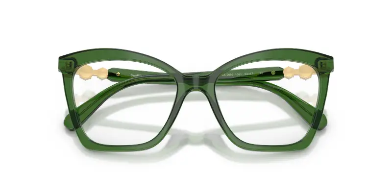 Donna SK2053 1081 Montature da vista Acetato Verde Trasparente Cat Eye Normale miniatura 2