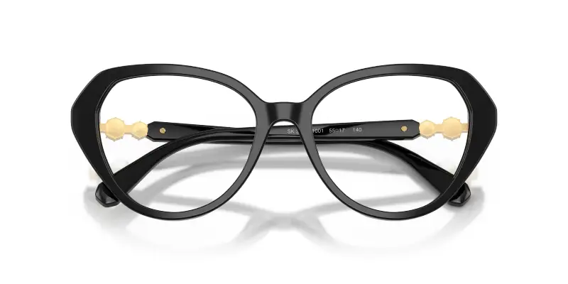 Donna SK2054 1001 Montature da vista Acetato Nero Trasparente Cat Eye Normale miniatura 2