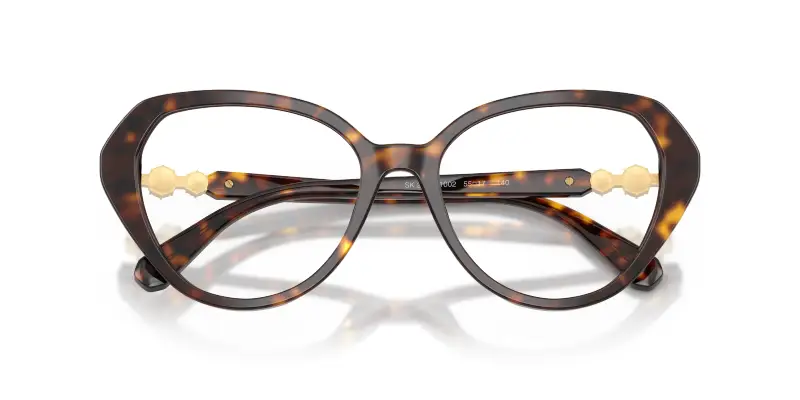 Donna SK2054 1002 Montature da vista Acetato Tartaruga Trasparente Cat Eye Normale miniatura 2