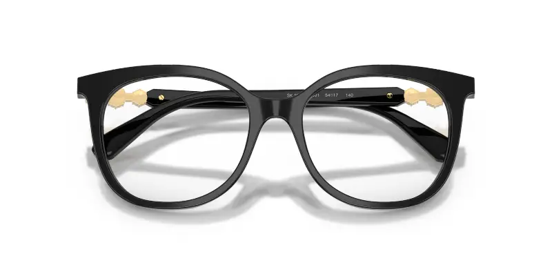 Donna SK2055 1001 Montature da vista Acetato Nero Trasparente Pantos Normale miniatura 2