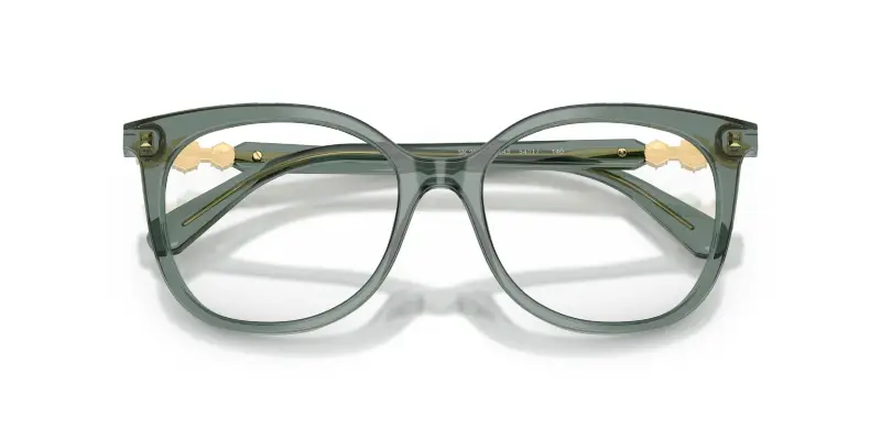 Donna SK2055 1043 Montature da vista Acetato Verde Trasparente Pantos Normale miniatura 2