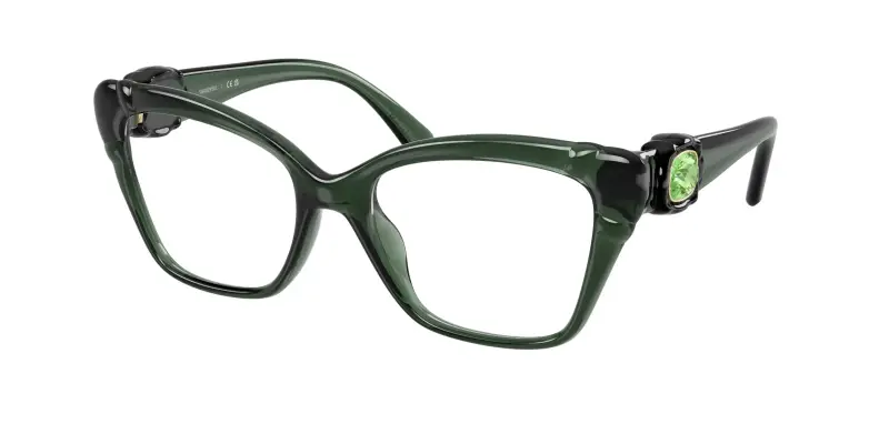 Donna SK2056U 1043 Montature da vista Iniettato Verde Trasparente Cat Eye Normale