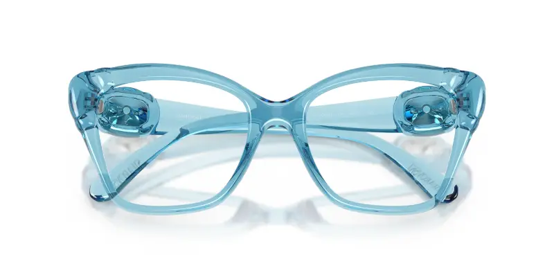 Donna SK2056U 1078 Montature da vista Iniettato Blu Trasparente Cat Eye Normale miniatura 2