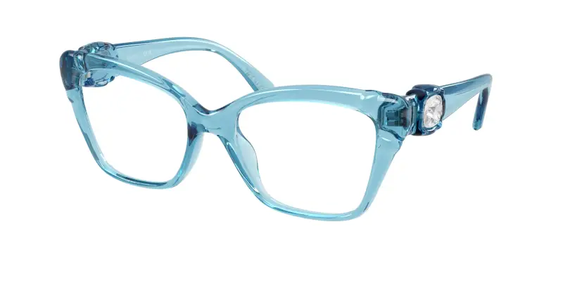 Donna SK2056U 1078 Montature da vista Iniettato Blu Trasparente Cat Eye Normale