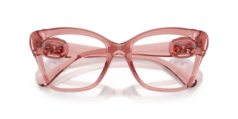 Donna SK2056U 3001 Montature da vista Iniettato Rosa Trasparente Cat Eye Normale miniatura 2