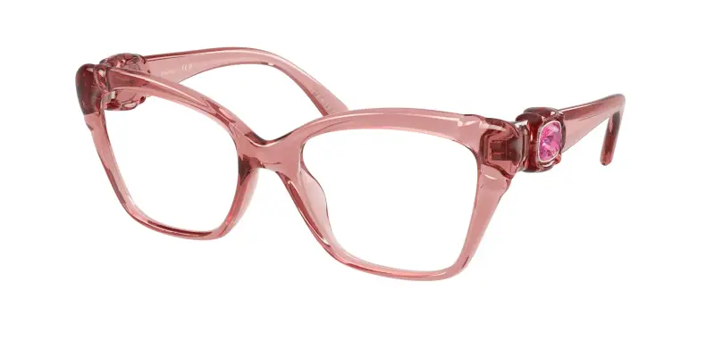 Donna SK2056U 3001 Montature da vista Iniettato Rosa Trasparente Cat Eye Normale