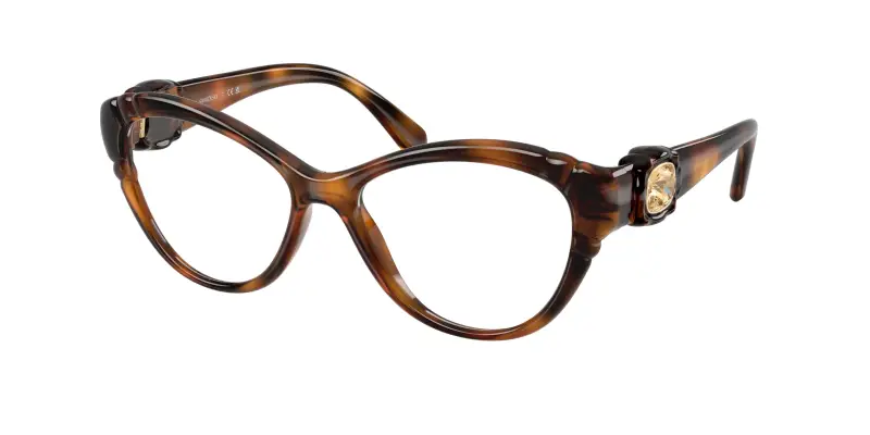Donna SK2057 1002 Montature da vista Iniettato Tartaruga Trasparente Cat Eye Normale