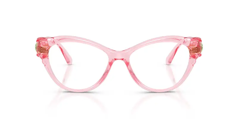 Donna SK2057 1088 Montature da vista Iniettato Rosa Trasparente Cat Eye Normale miniatura 3