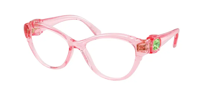 Donna SK2057 1088 Montature da vista Iniettato Rosa Trasparente Cat Eye Normale