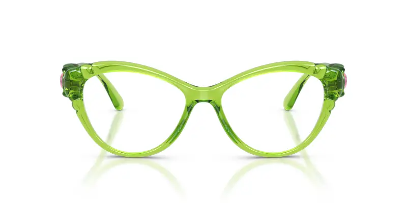 Donna SK2057 1089 Montature da vista Iniettato Verde Trasparente Cat Eye Normale miniatura 3