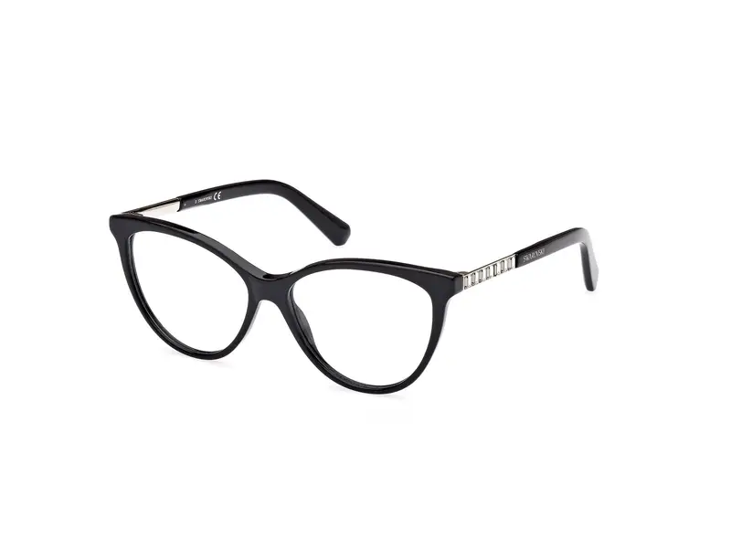 Swarovski Donna SK5474 001 Montature da vista outlet Acetato Nero  Rotonda Normale