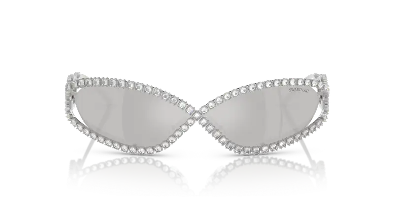 Swarovski Donna SK7024 40016G Montature da vista Metallo Argento Grigio Geometrica Specchiate miniatura 2