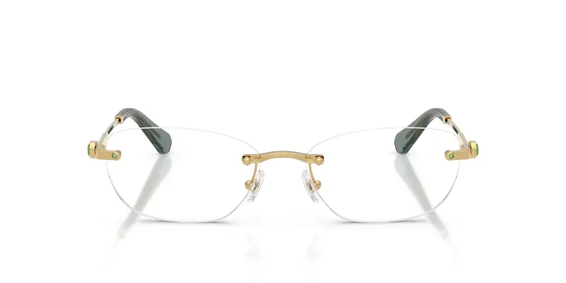 Donna Swarovski SK1037 4017 Montature da vista Metallo Oro Trasparente Rotonda Normale miniatura 3