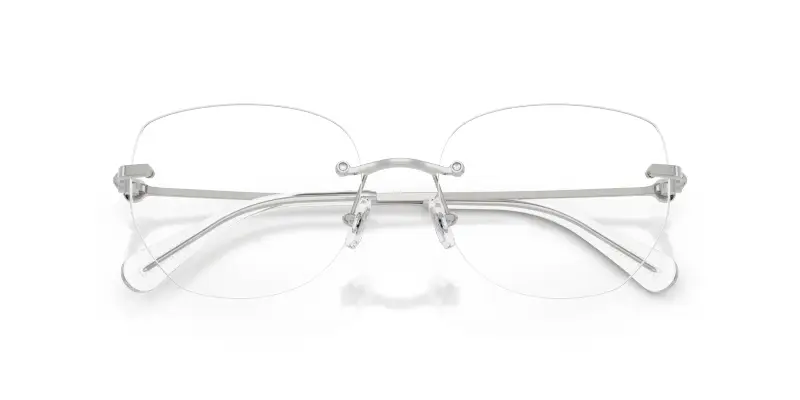 Donna Swarovski SK1038 4001 Montature da vista Metallo Argento Trasparente Rotonda Normale miniatura 2