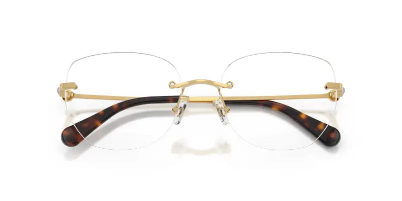 Donna Swarovski SK1038 4004 Montature da vista Metallo Oro Trasparente Rotonda Normale miniatura 2