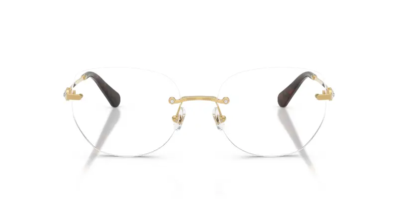 Donna Swarovski SK1038 4004 Montature da vista Metallo Oro Trasparente Rotonda Normale miniatura 3