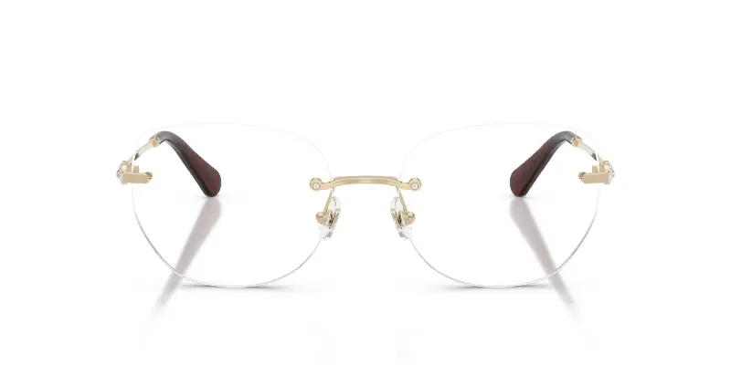 Donna Swarovski SK1038 4013 Montature da vista Metallo Oro Trasparente Rotonda Normale miniatura 3