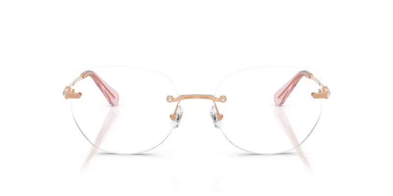 Donna Swarovski SK1038 4014 Montature da vista Metallo Oro Trasparente Rotonda Normale miniatura 3