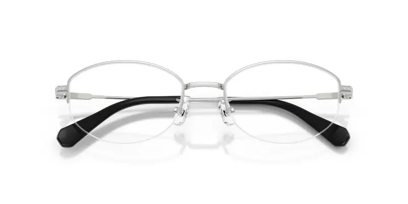 Donna Swarovski SK1039D 4001 Montature da vista Metallo Argento Trasparente Rotonda Normale miniatura 2