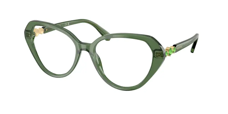 Donna Swarovski SK2054 1085 Montature da vista Acetato Verde Cat Eye Normale