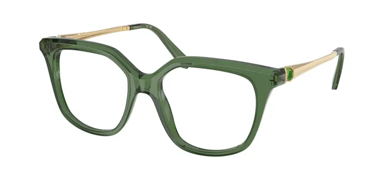Donna Swarovski SK2059 1085 Montature da vista Acetato Verde Trasparente Squadrata Normale