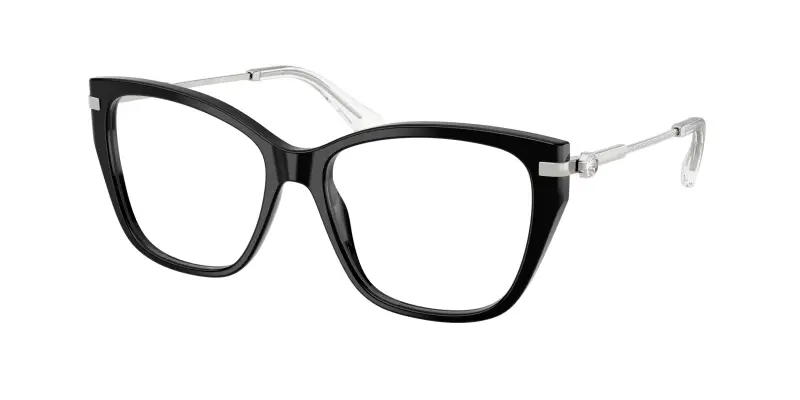 Donna Swarovski SK2060 1038 Montature da vista Acetato Nero Trasparente Cat Eye Normale