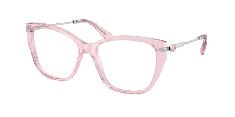 Donna Swarovski SK2060 3001 Montature da vista Acetato Rosa Trasparente Cat Eye Normale