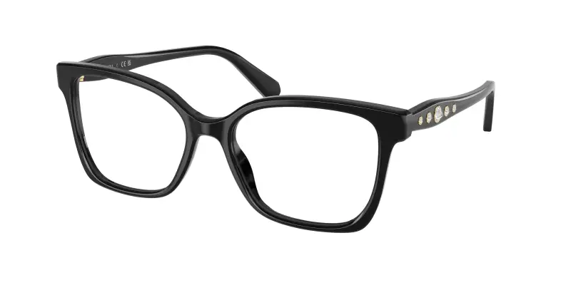 Donna Swarovski SK2061 1001 Montature da vista Acetato Nero Trasparente Squadrata Normale