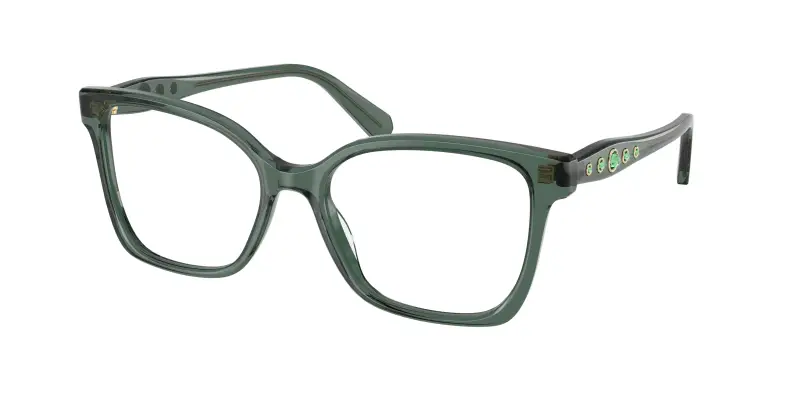 Donna Swarovski SK2061 1043 Montature da vista Acetato Verde Trasparente Squadrata Normale