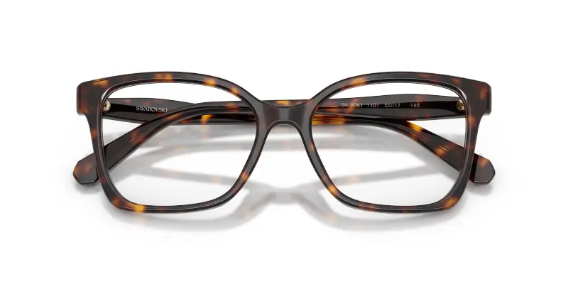 Donna Swarovski SK2061 1101 Montature da vista Acetato Tartaruga Trasparente Squadrata Normale miniatura 2