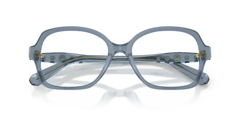 Donna Swarovski SK2063 1102 Montature da vista Acetato Blu Trasparente Squadrata Normale miniatura 2