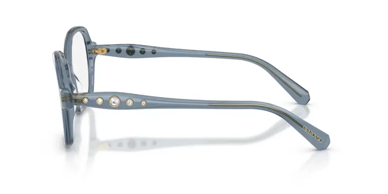 Donna Swarovski SK2063 1102 Montature da vista Acetato Blu Trasparente Squadrata Normale miniatura 3