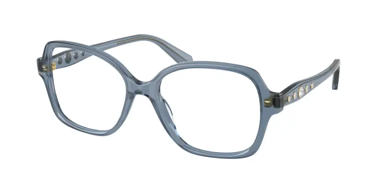 Donna Swarovski SK2063 1102 Montature da vista Acetato Blu Trasparente Squadrata Normale