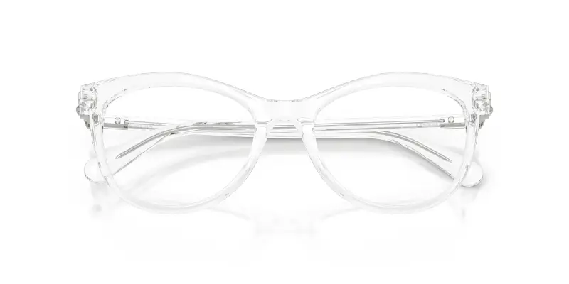 Donna Swarovski SK2064 1027 Montature da vista Acetato Trasparente Trasparente Rotonda Normale miniatura 2