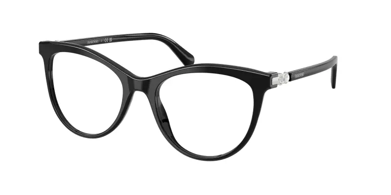 Donna Swarovski SK2064 1038 Montature da vista Acetato Nero Trasparente Rotonda Normale
