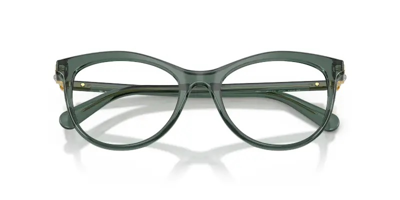 Donna Swarovski SK2064 1043 Montature da vista Acetato Verde Trasparente Rotonda Normale miniatura 2